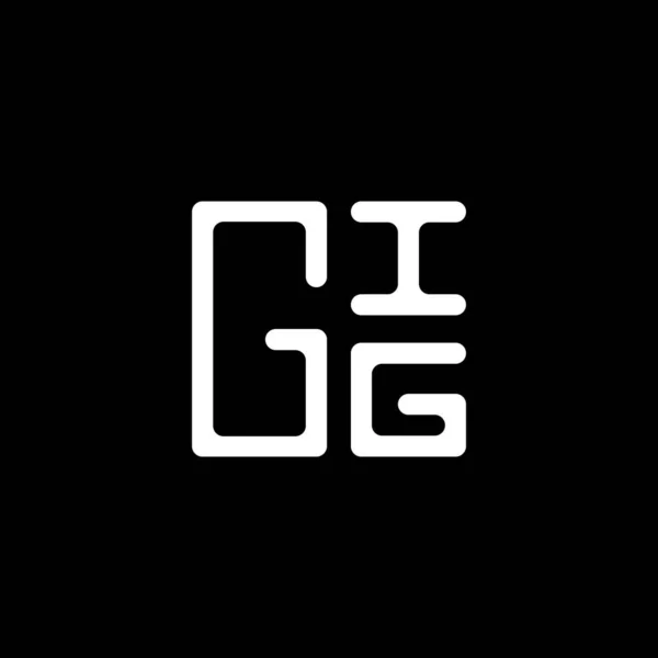 Diseño Vectores Logotipo Letra Gig Logotipo Simple Moderno Gig Diseño — Archivo Imágenes Vectoriales