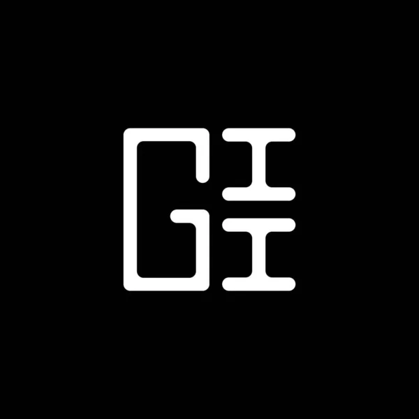 Логотип Літери Gii Векторний Дизайн Простий Сучасний Логотип Gii Gii — стоковий вектор