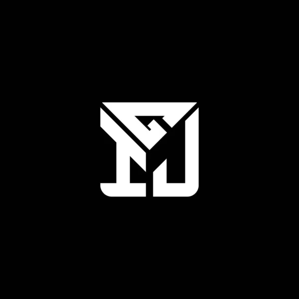 Gij Carta Design Vetor Logotipo Gij Logotipo Simples Moderno Gij — Vetor de Stock