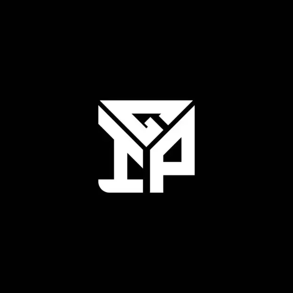 Gip Буква Векторный Дизайн Логотипа Gip Простой Современный Логотип Роскошный — стоковый вектор