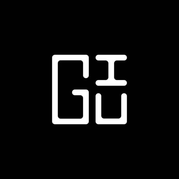 Giu Letter Logo Vektor Design Giu Einfaches Und Modernes Logo — Stockvektor