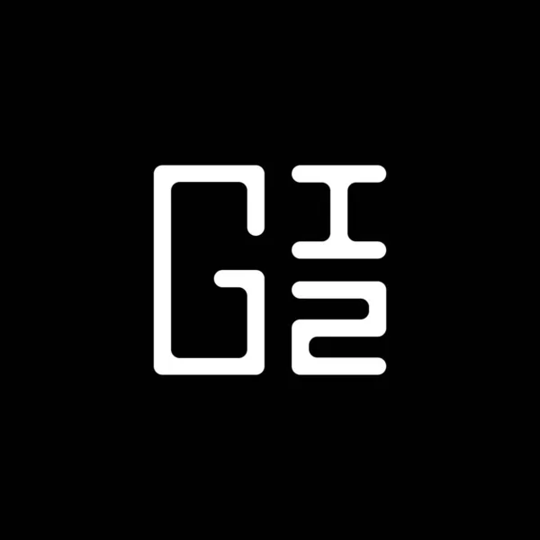 Giz Harfli Logo Vektör Tasarımı Giz Basit Modern Logosu Giz — Stok Vektör