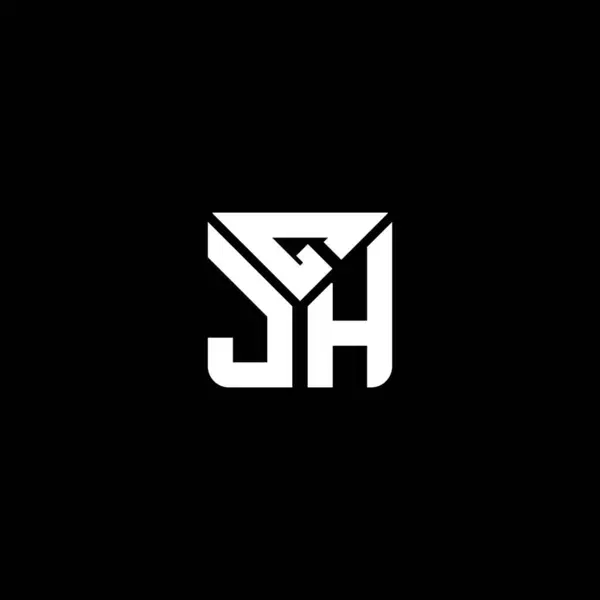 Gjh Harfli Logo Vektör Tasarımı Gjh Basit Modern Logo Gjh — Stok Vektör