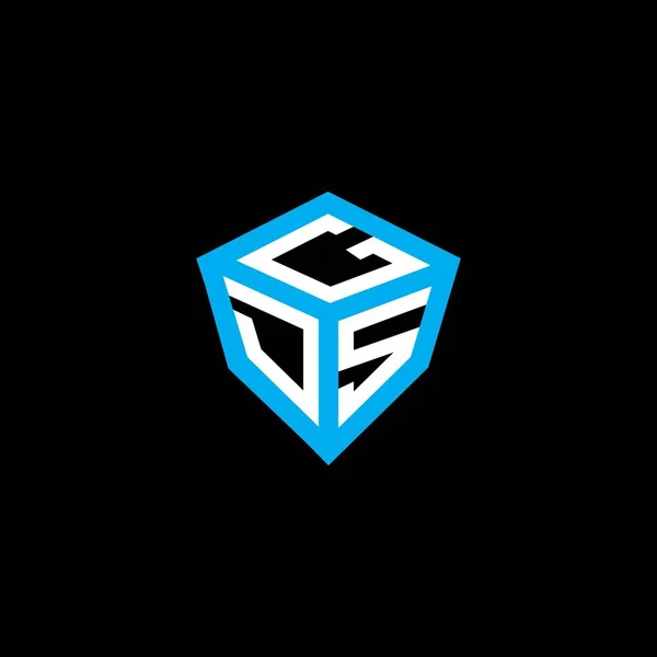 Векторный Дизайн Логотипа Gds Простой Современный Логотип Gds Роскошный Алфавит Лицензионные Стоковые Иллюстрации