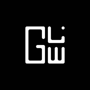 GLW harfli logo vektör tasarımı, GLW basit ve modern logo. GLW lüks alfabe tasarımı  