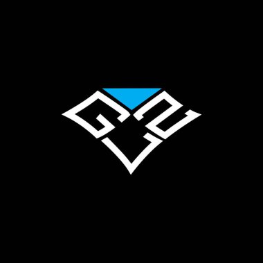 GLZ harfli logo vektör tasarımı, GLZ basit ve modern logo. GLZ lüks alfabe tasarımı  