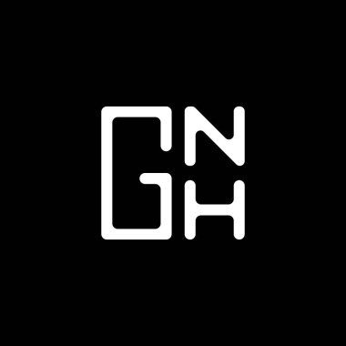GNH harfli logo vektör tasarımı, GNH basit ve modern logo. GNH lüks alfabe tasarımı  