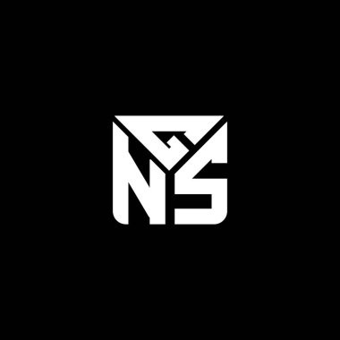GNS harfi logo vektör tasarımı, GNS basit ve modern logo. GNS lüks alfabe tasarımı  