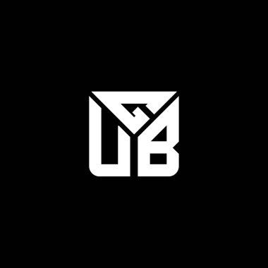 GUB harfli logo vektör tasarımı, GUB basit ve modern logosu. GUB lüks alfabe tasarımı  