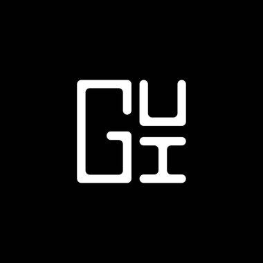 GUI harf logo vektör tasarımı, GUI basit ve modern logo. GUI lüks alfabe tasarımı  