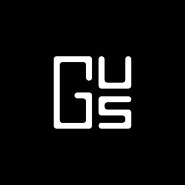 GUS harfli logo vektör tasarımı, GUS basit ve modern logosu. GUS lüks alfabe tasarımı  