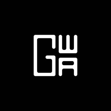 GWA harfli logo vektör tasarımı, GWA basit ve modern logo. GWA lüks alfabe tasarımı  