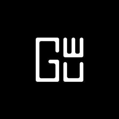 GWU harfli logo vektör tasarımı, GWU basit ve modern logo. GWU lüks alfabe tasarımı  