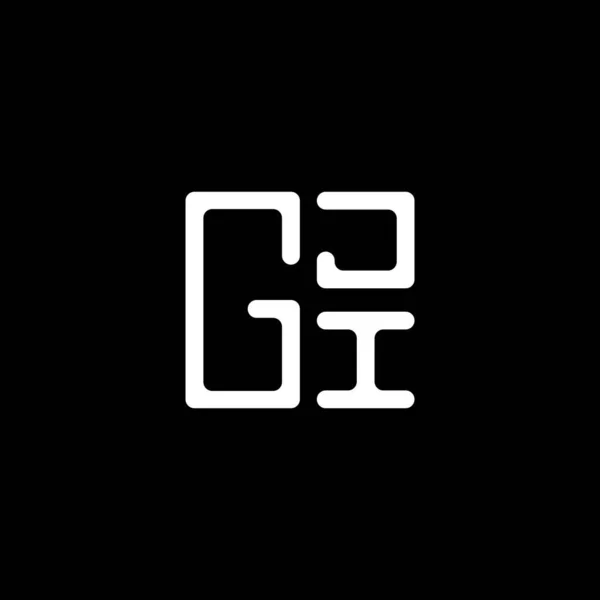 Gjiレターロゴベクターデザイン Gjiシンプルでモダンなロゴ Gji豪華なアルファベットデザイン — ストックベクタ