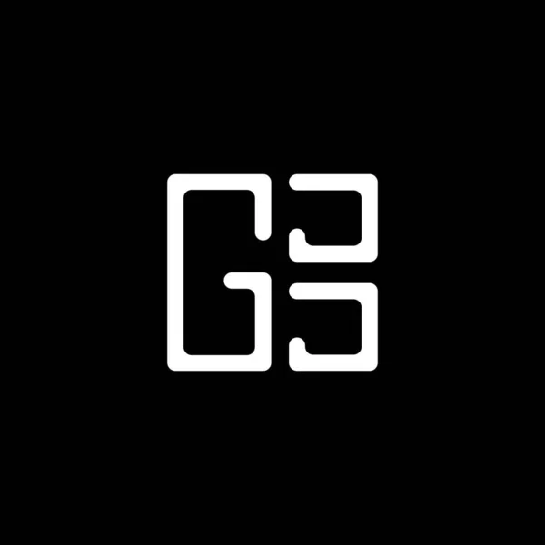 Gjj 디자인 Gjj 간단하고 현대적인 Gjj 호화스러운 알파벳 디자인 — 스톡 벡터