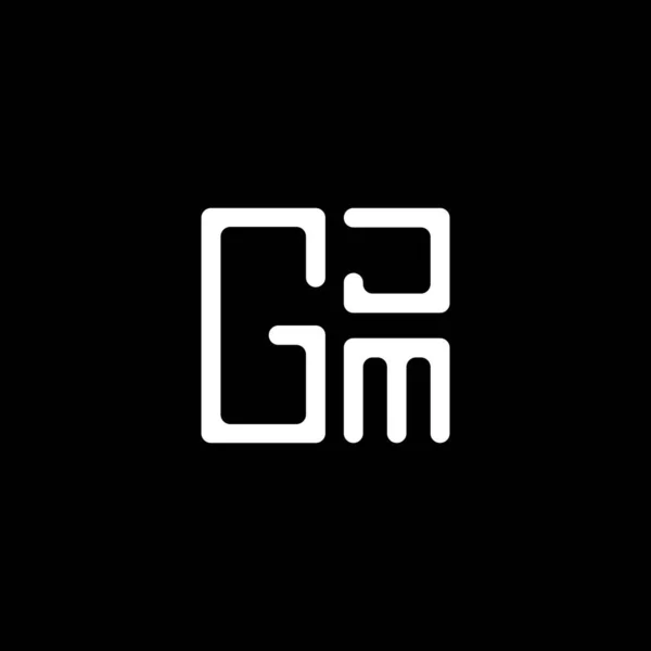 Gjm Betűvektor Tervezés Gjm Egyszerű Modern Logó Gjm Fényűző Ábécé — Stock Vector