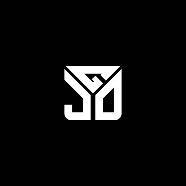 Gjo Bokstav Logotyp Vektor Design Gjo Enkel Och Modern Logotyp — Stock vektor