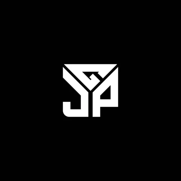 Gjp Harfli Logo Vektör Tasarımı Gjp Basit Modern Logo Gjp — Stok Vektör