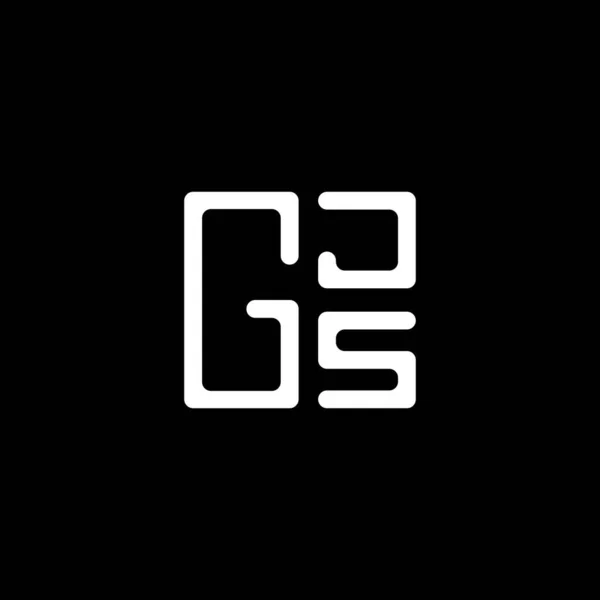 Gjs Letra Logotipo Vetor Design Gjs Logotipo Simples Moderno Gjs —  Vetores de Stock