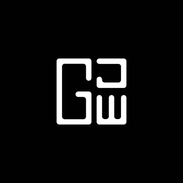 Gjw字母标识矢量设计 Gjw简单而现代的标识 Gjw豪华字母设计 — 图库矢量图片