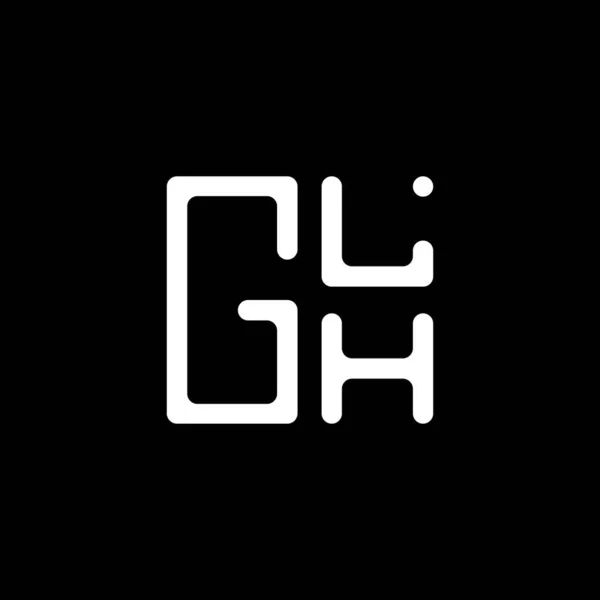 Glh 디자인 Glh 간단하고 현대적인 Glh 호화스러운 알파벳 디자인 — 스톡 벡터