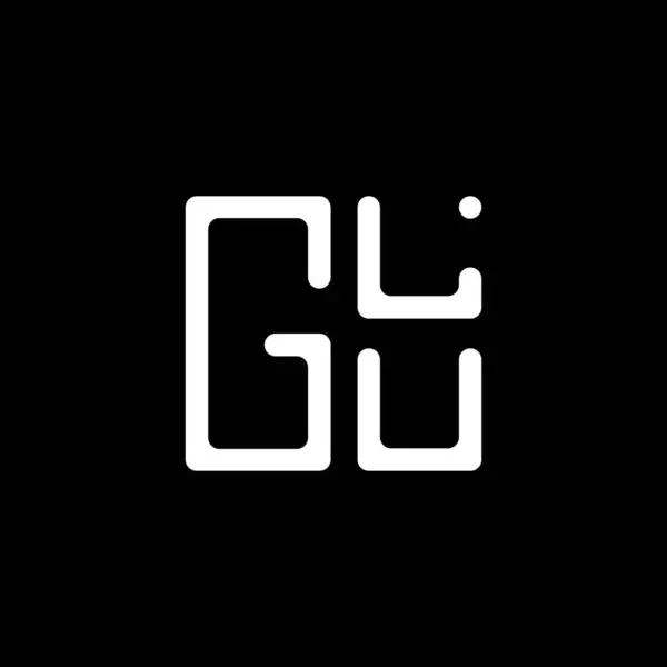 Glu Letter Logo Vektordesign Glu Einfaches Und Modernes Logo Glu — Stockvektor