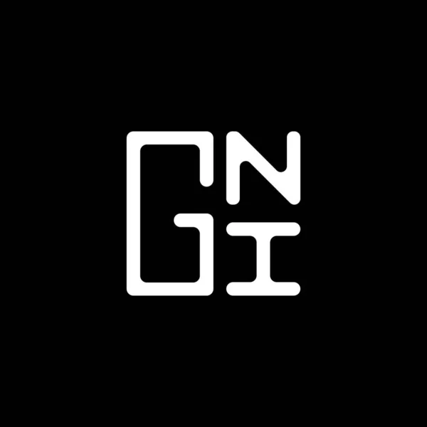 Gni 디자인 Gni 간단하고 현대적인 Gni 알파벳 디자인 — 스톡 벡터
