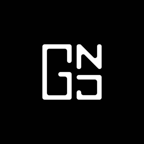 Gnj Písmenný Vektorový Design Jednoduché Moderní Logo Gnj Luxusní Design — Stockový vektor