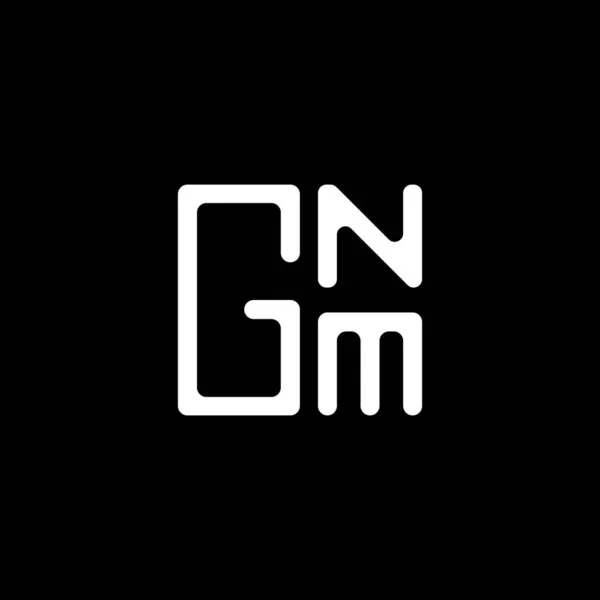 Gnmレターロゴベクターデザイン Gnmシンプルでモダンなロゴ Gnm豪華なアルファベットデザイン — ストックベクタ