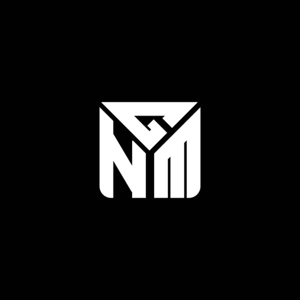 Gnm Letter Logo Vector Design Gnm Eenvoudig Modern Logo Gnm — Stockvector