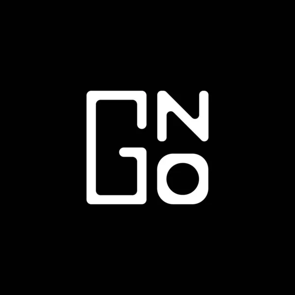 Gno Letter Logo Vector Design Gno Eenvoudig Modern Logo Gno — Stockvector