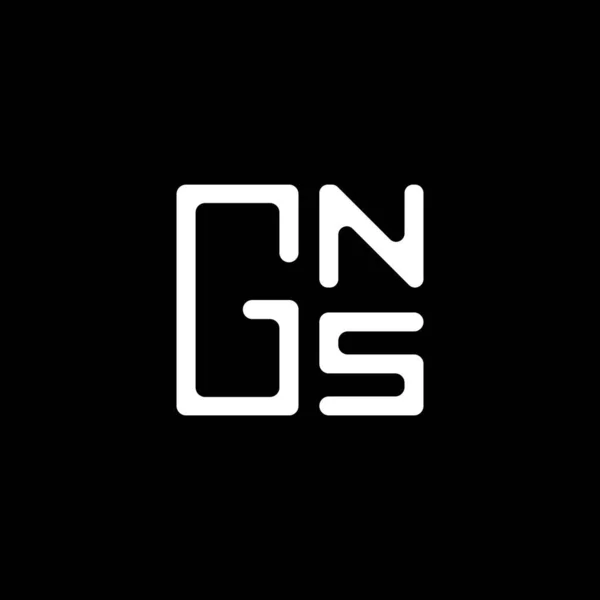Gns 디자인 Gns 간단하고 현대적인 Gns 호화스러운 알파벳 디자인 — 스톡 벡터
