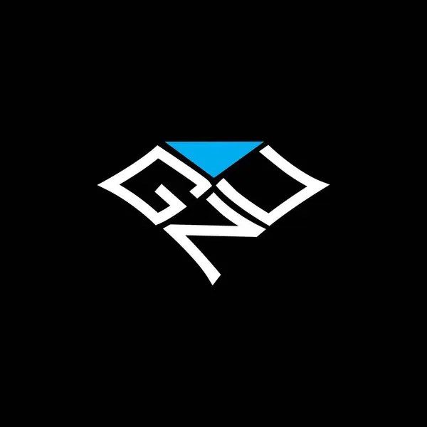 Gnu Letter Logo Vektor Design Gnu Einfaches Und Modernes Logo — Stockvektor