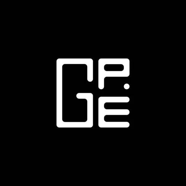 Gpe Lettera Logo Vettoriale Design Gpe Logo Semplice Moderno Gpe — Vettoriale Stock