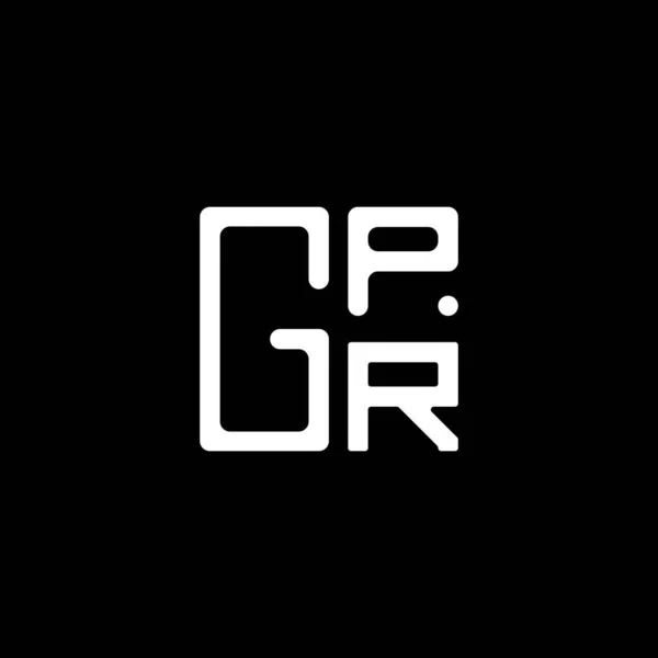 Gpr Letter Logo Vector Design Gpr Simple Modern Logo Gpr — Stock Vector
