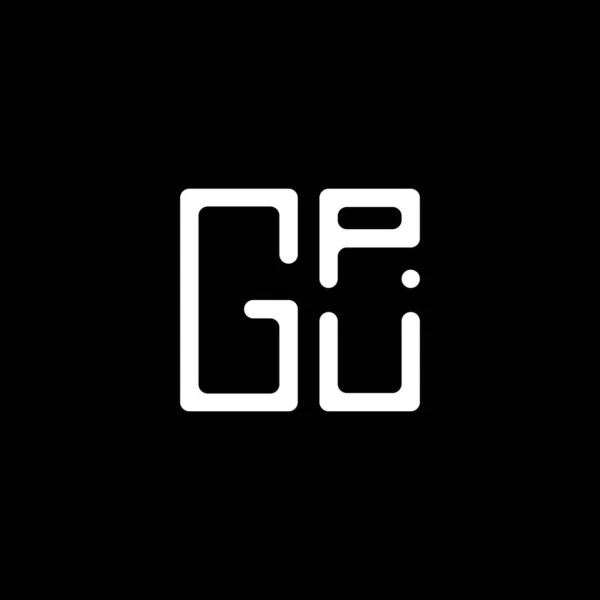 Gpu Letter Logo Vektor Design Gpu Einfaches Und Modernes Logo — Stockvektor