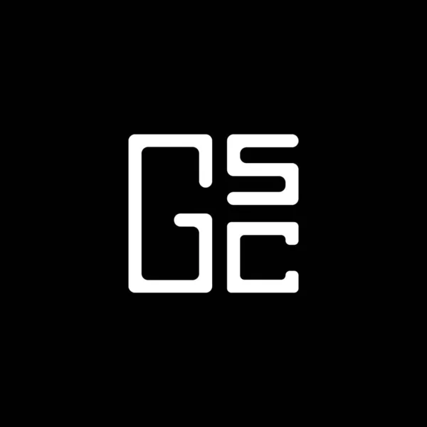 Gsc 디자인 Gsc 간단하고 현대적인 Gsc 호화스러운 알파벳 디자인 — 스톡 벡터