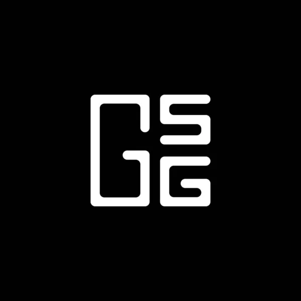 Векторный Дизайн Логотипа Простой Современный Логотип Роскошный Алфавит Gsg — стоковый вектор