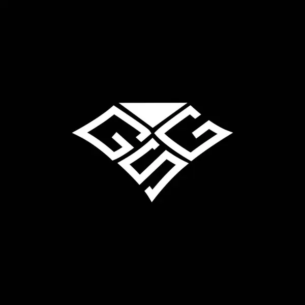 Gsg Harfi Logo Vektör Tasarımı Gsg Basit Modern Logo Gsg — Stok Vektör