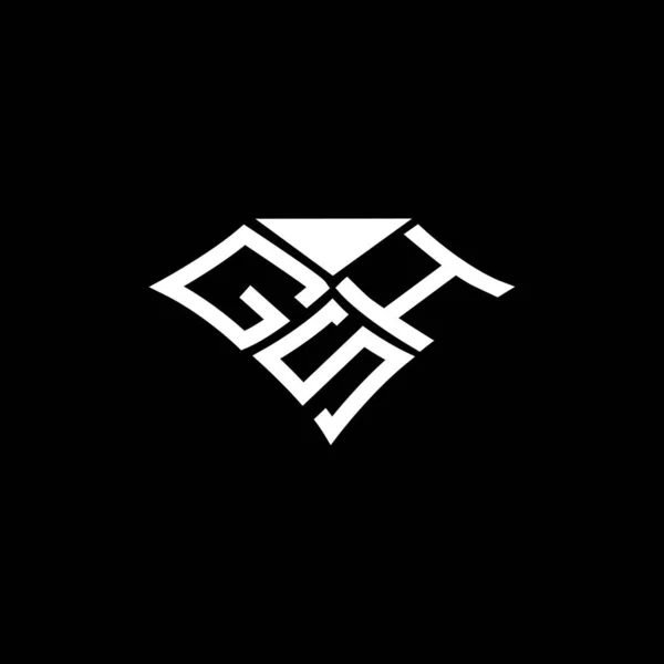 Gshレターロゴベクターデザイン Gshシンプルでモダンなロゴ Gsh豪華なアルファベットデザイン — ストックベクタ