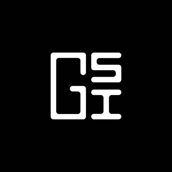 Gsiレターロゴベクターデザイン Gsiシンプルでモダンなロゴ Gsi 豪華なアルファベットデザイン — ストックベクタ