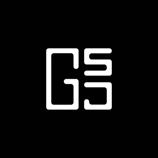Gsj Harfli Logo Vektör Tasarımı Gsj Basit Modern Logo Gsj — Stok Vektör