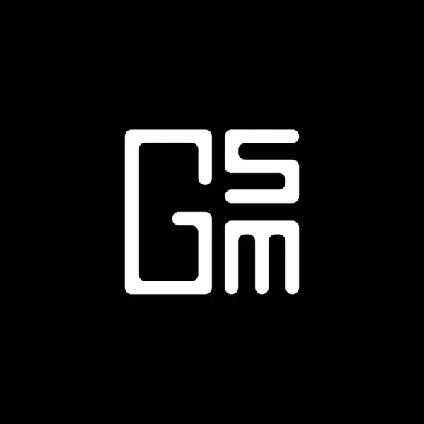 Gsm Harf Logo Vektör Tasarımı Gsm Basit Modern Logo Gsm — Stok Vektör
