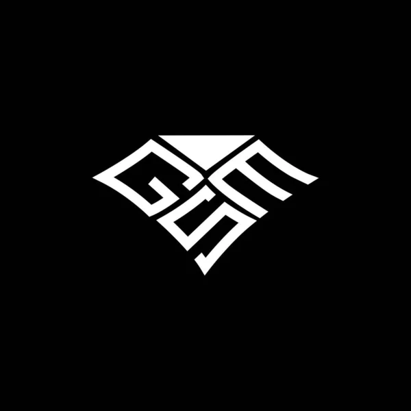 Desain Huruf Vektor Gsm Logo Sederhana Dan Modern Gsm Desain - Stok Vektor