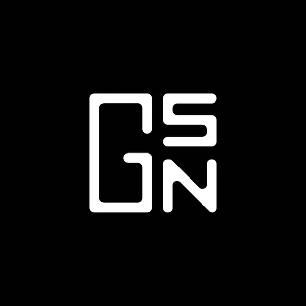 Gsn Letter Logo Vektordesign Gsn Einfaches Und Modernes Logo Luxuriöses — Stockvektor