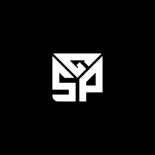 Gsp Harfi Logo Vektör Tasarımı Gsp Basit Modern Logo Gsp — Stok Vektör