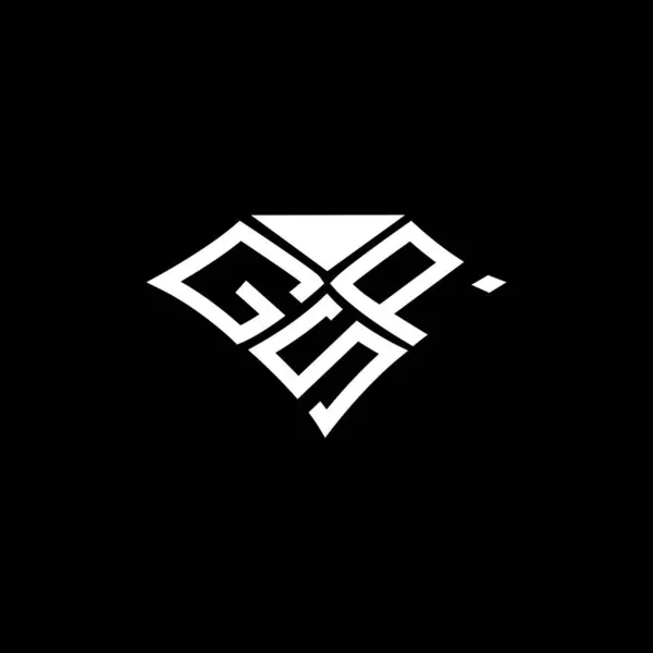 Gsp 디자인 Gsp 현대적인 Gsp 호화스러운 알파벳 디자인 — 스톡 벡터