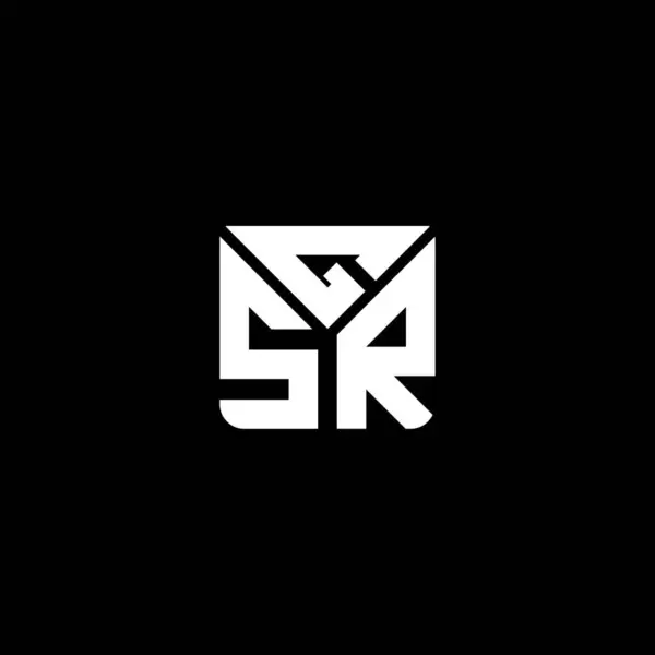 Gsr Harfi Logo Vektör Tasarımı Atış Artığı Basit Modern Logo — Stok Vektör