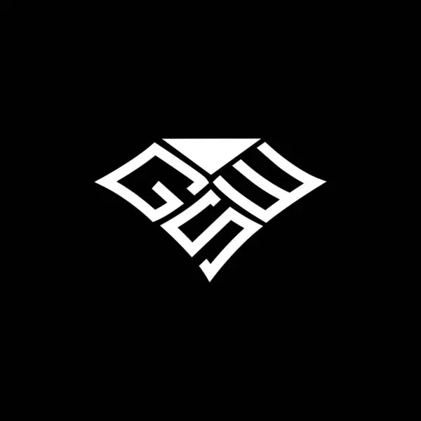 Gsw字母标识矢量设计 Gsw简单而现代的标识 Gsw豪华字母设计 — 图库矢量图片