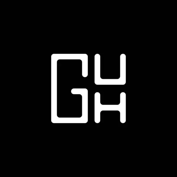 Guhレターロゴベクターデザイン Guhシンプルでモダンなロゴ Guh豪華なアルファベットデザイン — ストックベクタ